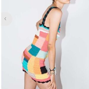 TACH Colorful Patchwork Mini Dress